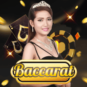 Baccarat A live table tile with dealer view