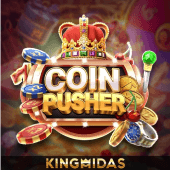 Coin Pusher arcade tile with stacked coins