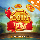 Coin Toss game tile with a flipping gold coin