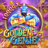 Golden Genie slot tile with magic lamp theme