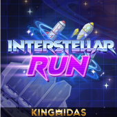 Interstellar Run tile with a rocket and stars