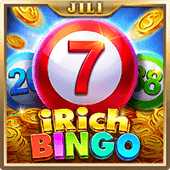 Irich Bingo slot tile with golden bingo card motif