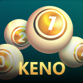 Keno tile with a numbered lottery board