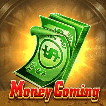 Money Coming slot tile with flying banknotes